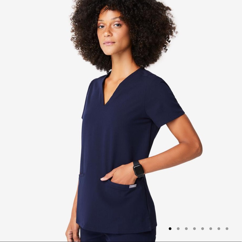 FIGS CASMA Scrub Top-NAVY BLUE,XL